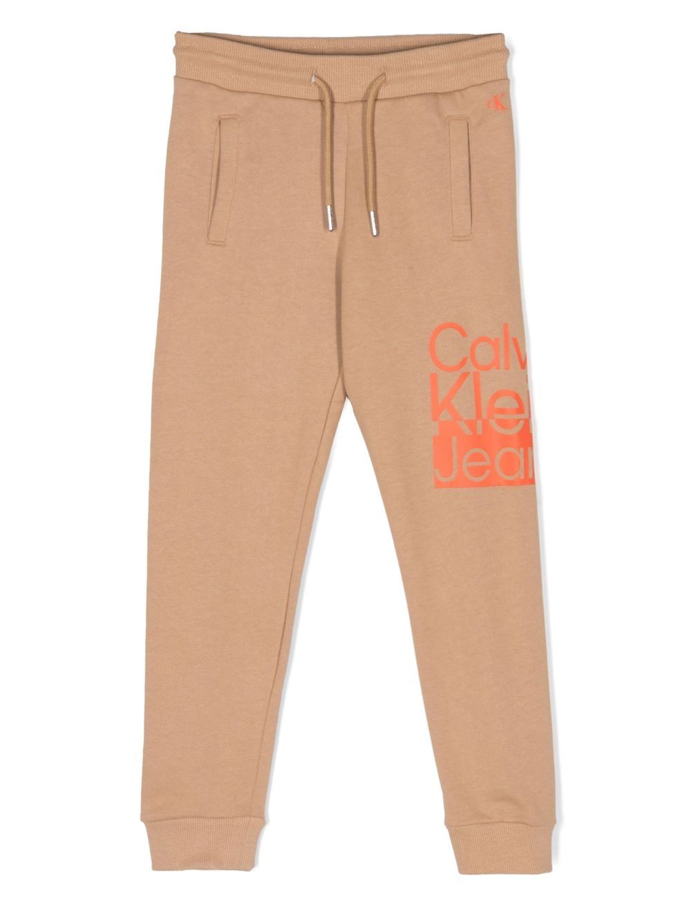 Calvin Klein Kids Jogginghose mit Logo-Print - Nude von Calvin Klein Kids