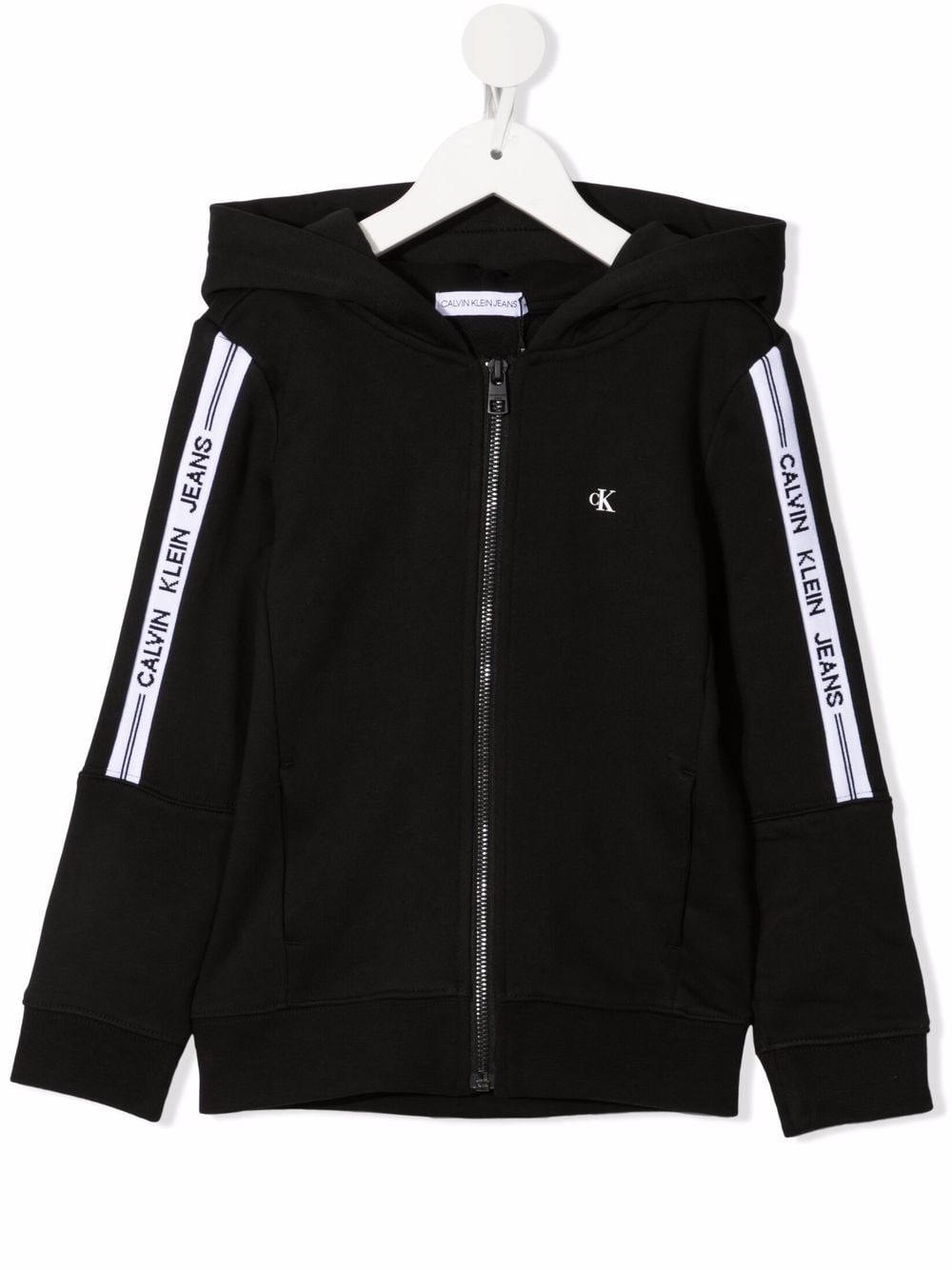 Calvin Klein Kids Kapuzenjacke mit Logo-Print - Schwarz von Calvin Klein Kids