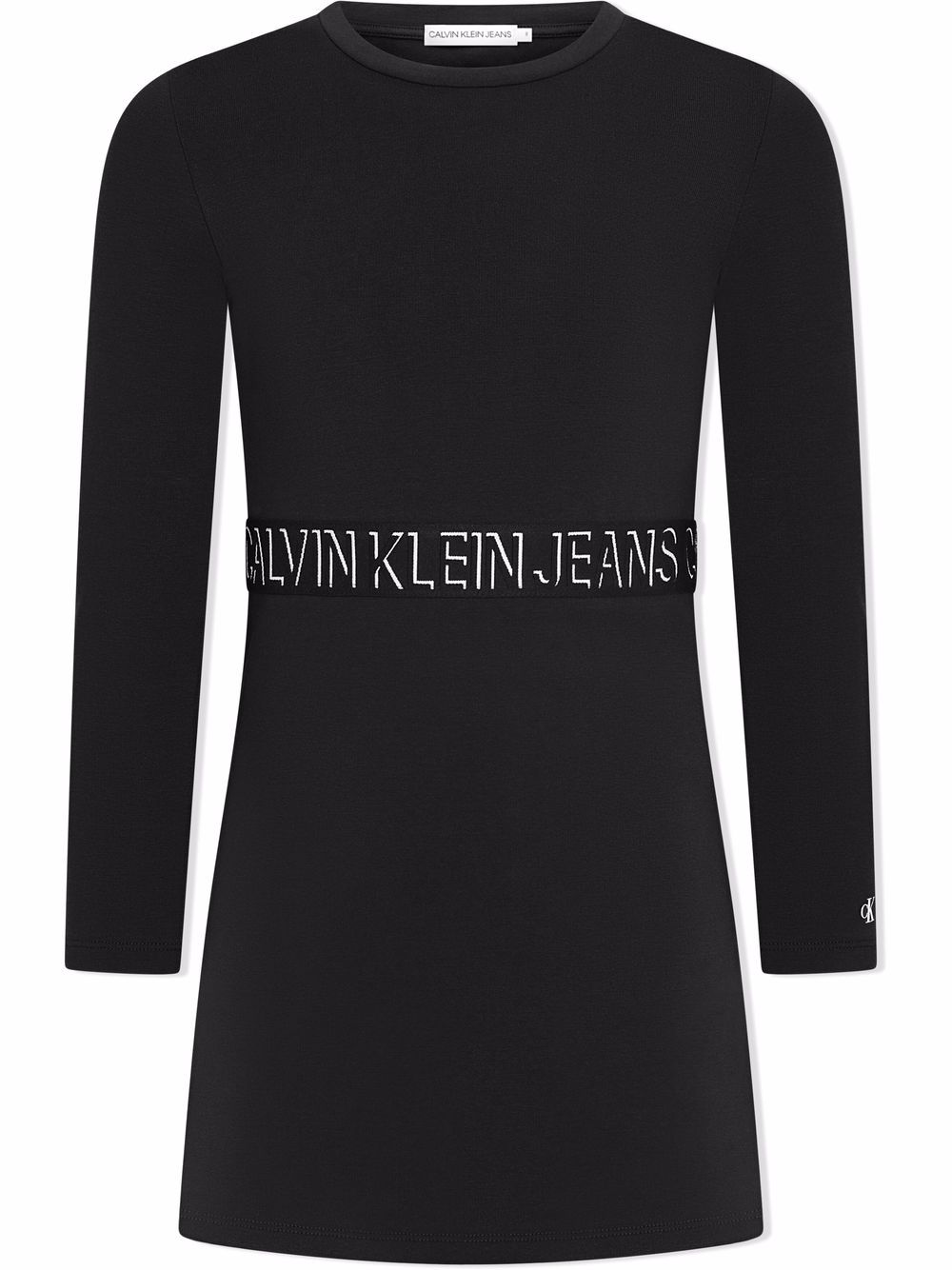 Calvin Klein Kids Langärmeliges Kleid mit Logo-Print - Schwarz von Calvin Klein Kids