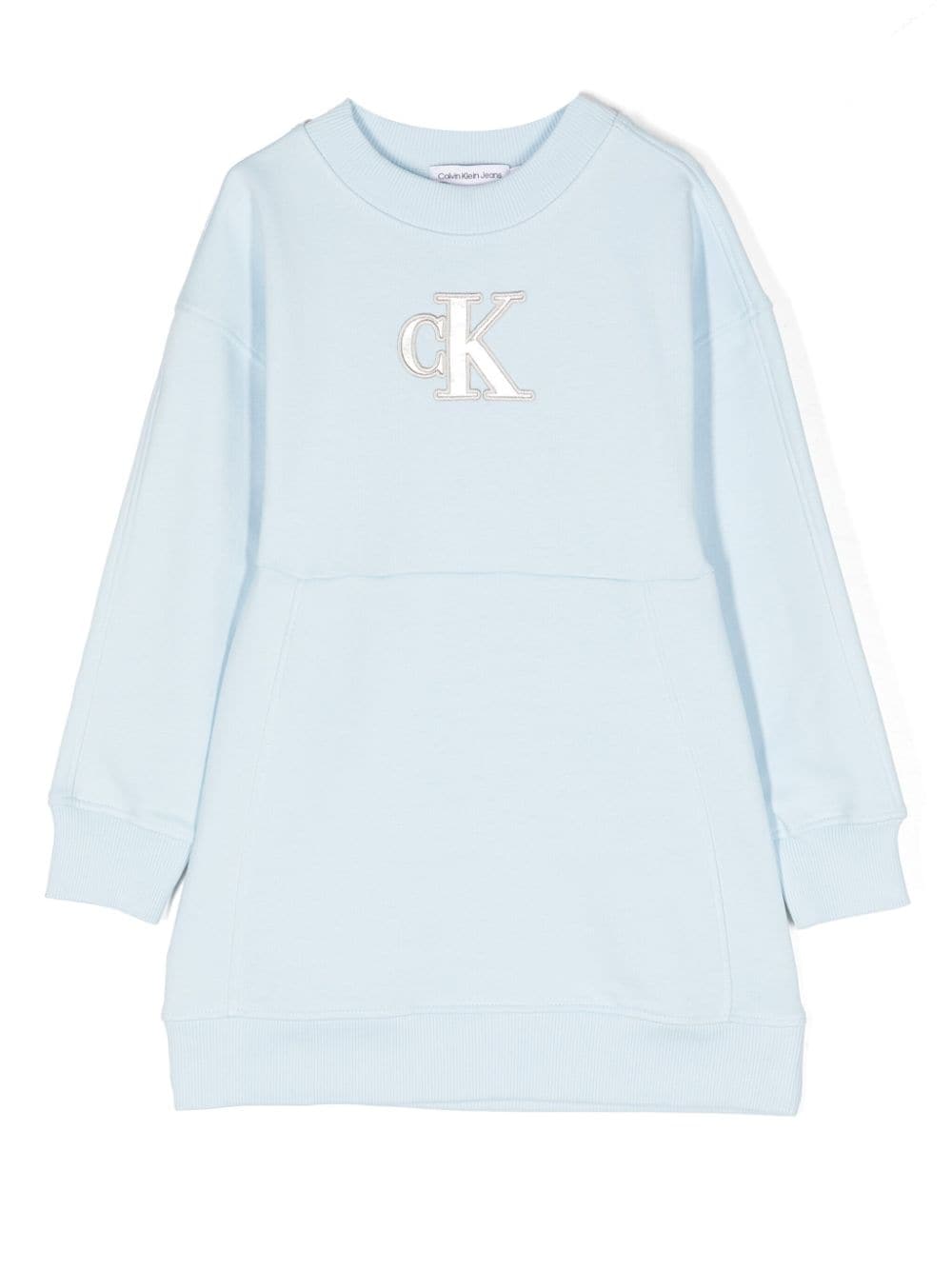 Calvin Klein Kids Sweatshirtkleid mit Logo-Applikation - Blau von Calvin Klein Kids