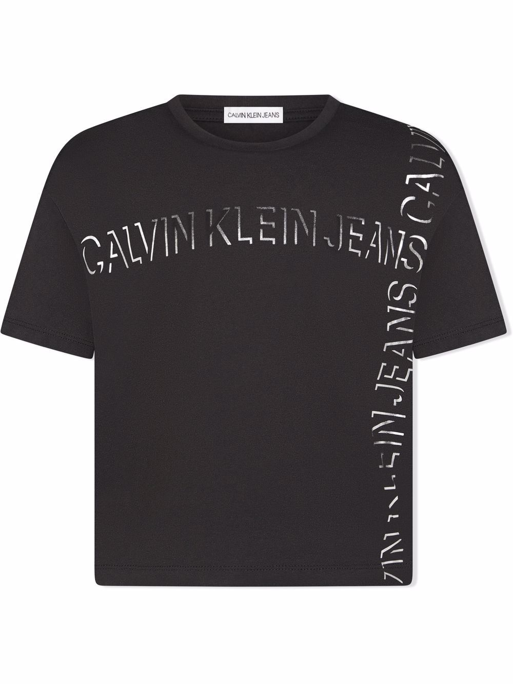 Calvin Klein Kids T-Shirt mit Logo-Print - Schwarz von Calvin Klein Kids