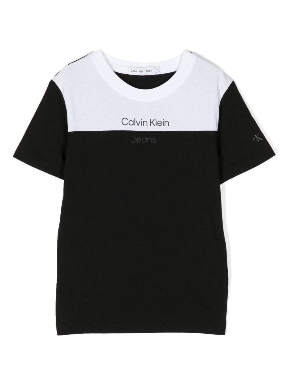 Calvin Klein Kids T-Shirt mit zweifarbigen Einsätzen - Schwarz von Calvin Klein Kids