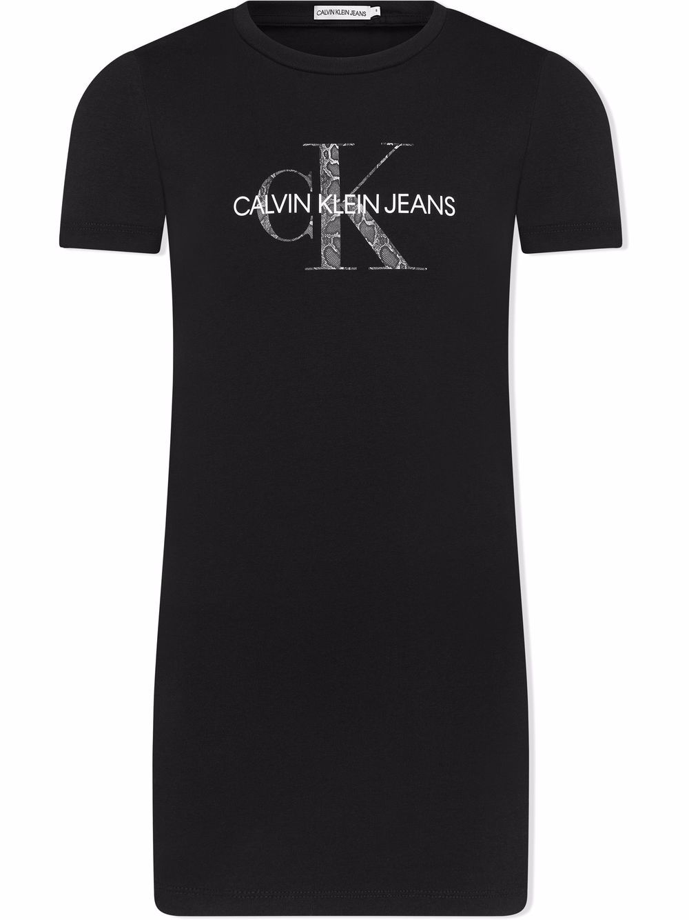 Calvin Klein Kids T-Shirtkleid mit Logo-Print - Schwarz von Calvin Klein Kids