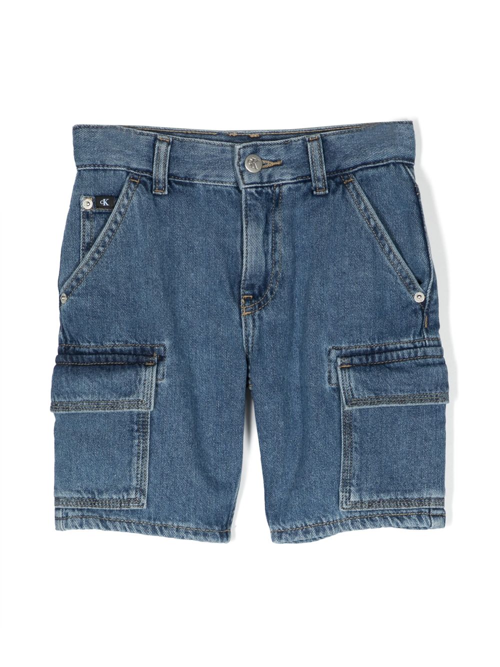 Calvin Klein Kids Jeans-Shorts mit Cargo-Taschen - Blau von Calvin Klein Kids