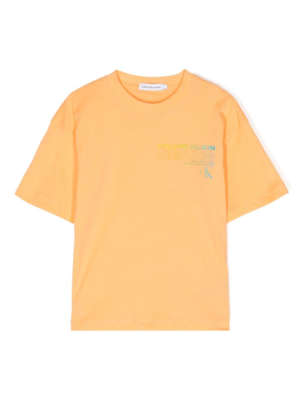 Calvin Klein Kids T-Shirt mit Farbverlauf-Optik - Orange von Calvin Klein Kids