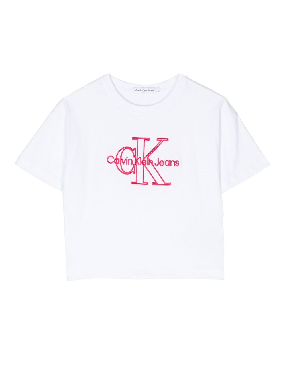 Calvin Klein Kids T-Shirt mit Logo-Stickerei - Weiß von Calvin Klein Kids