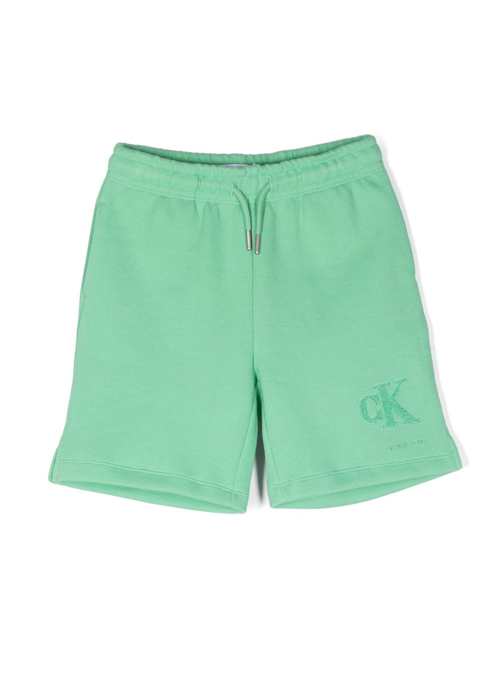 Calvin Klein Kids Shorts mit Logo-Stickerei - Grün von Calvin Klein Kids