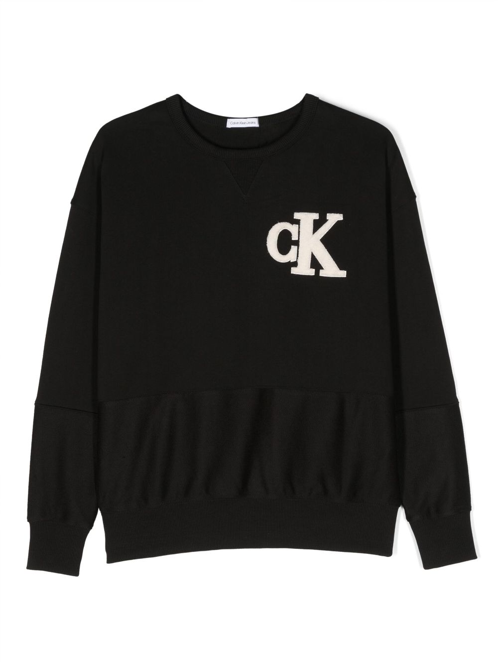 Calvin Klein Kids Sweatshirt mit Logo-Patch - Schwarz von Calvin Klein Kids