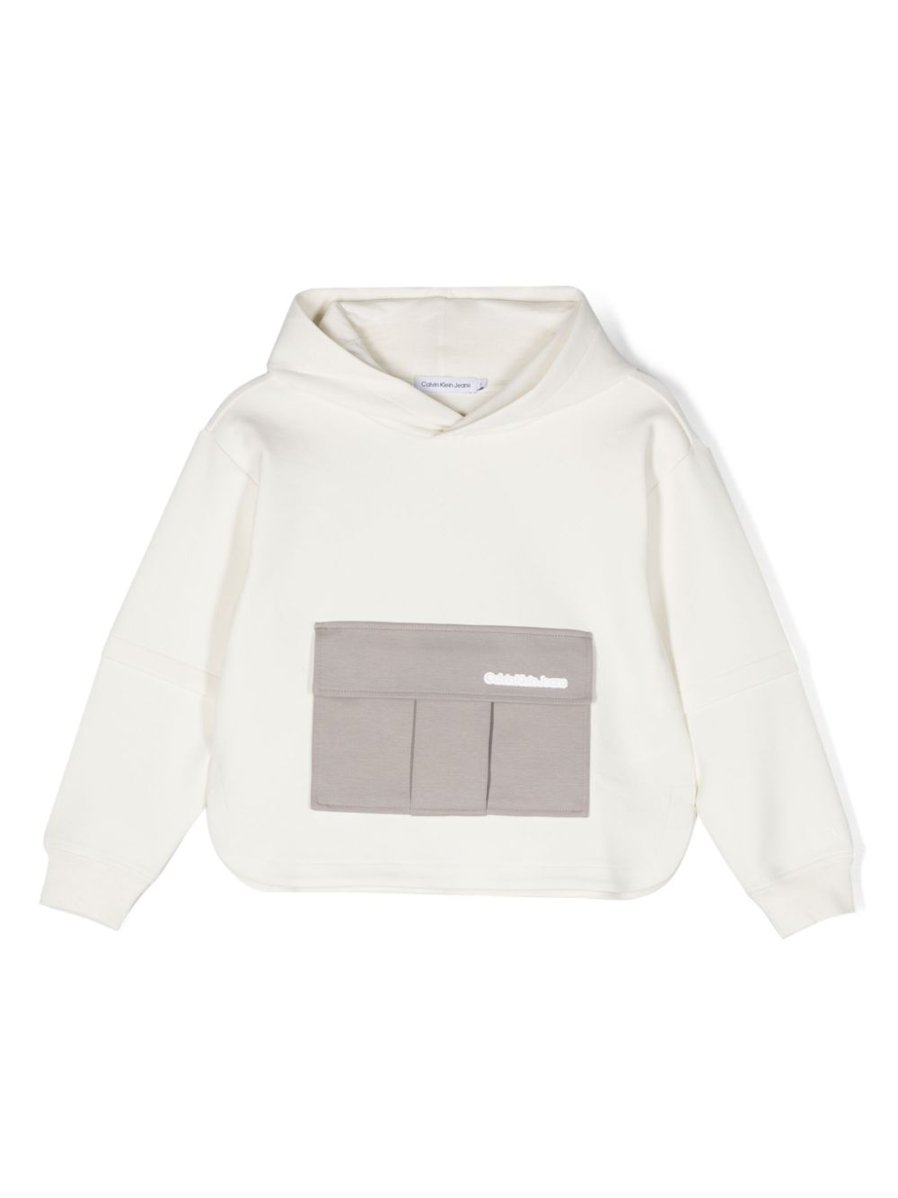 Calvin Klein Kids Hoodie mit Logo-Patch - Nude von Calvin Klein Kids