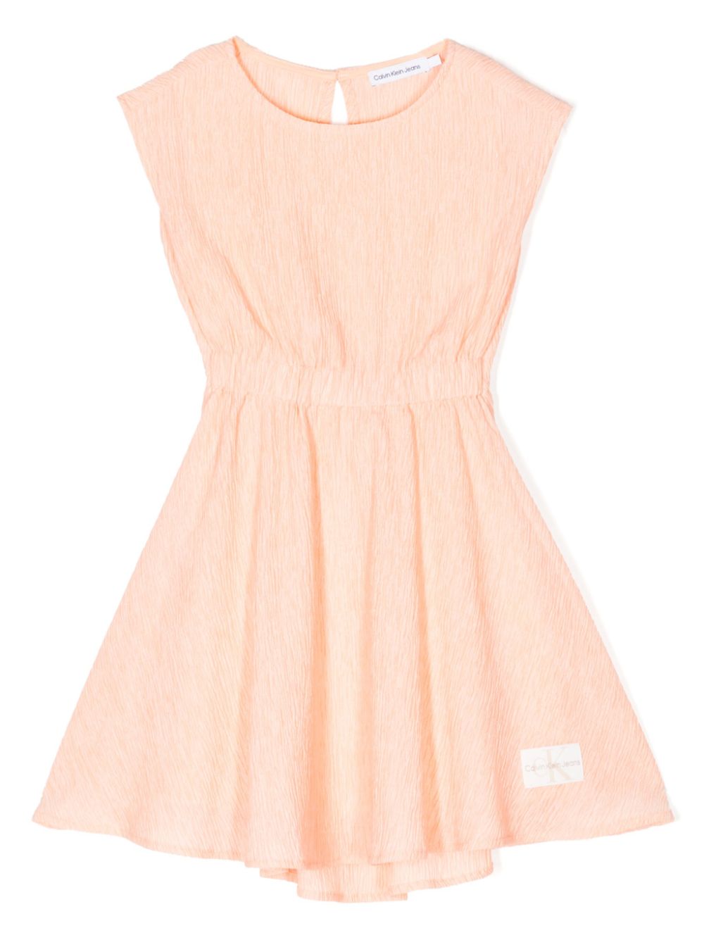 Calvin Klein Kids Ausgestelltes Kleid mit Knitteroptik - Rosa von Calvin Klein Kids