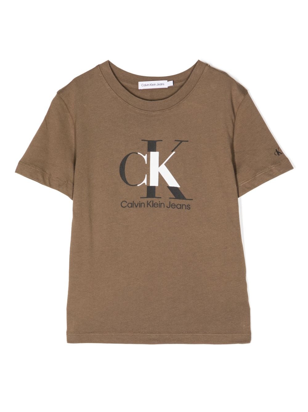 Calvin Klein Kids T-Shirt mit Logo-Print - Braun von Calvin Klein Kids