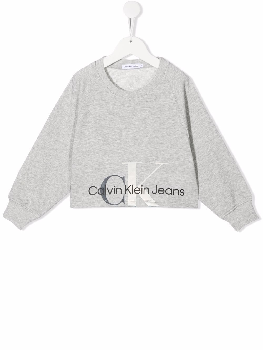 Calvin Klein Kids Cropped-Sweatshirt mit Logo-Print - Grau von Calvin Klein Kids