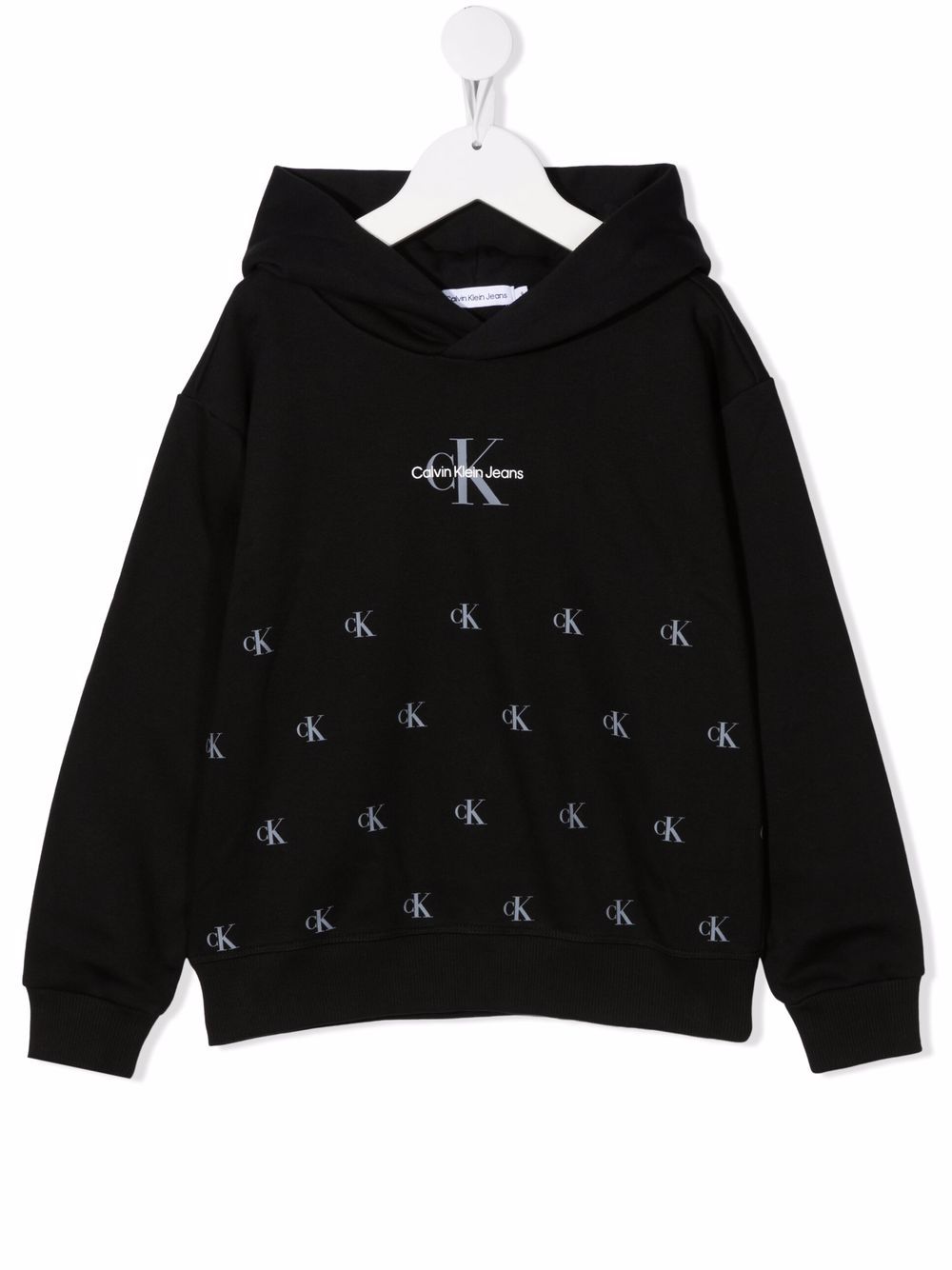 Calvin Klein Kids Hoodie mit Logo-Print - Schwarz von Calvin Klein Kids