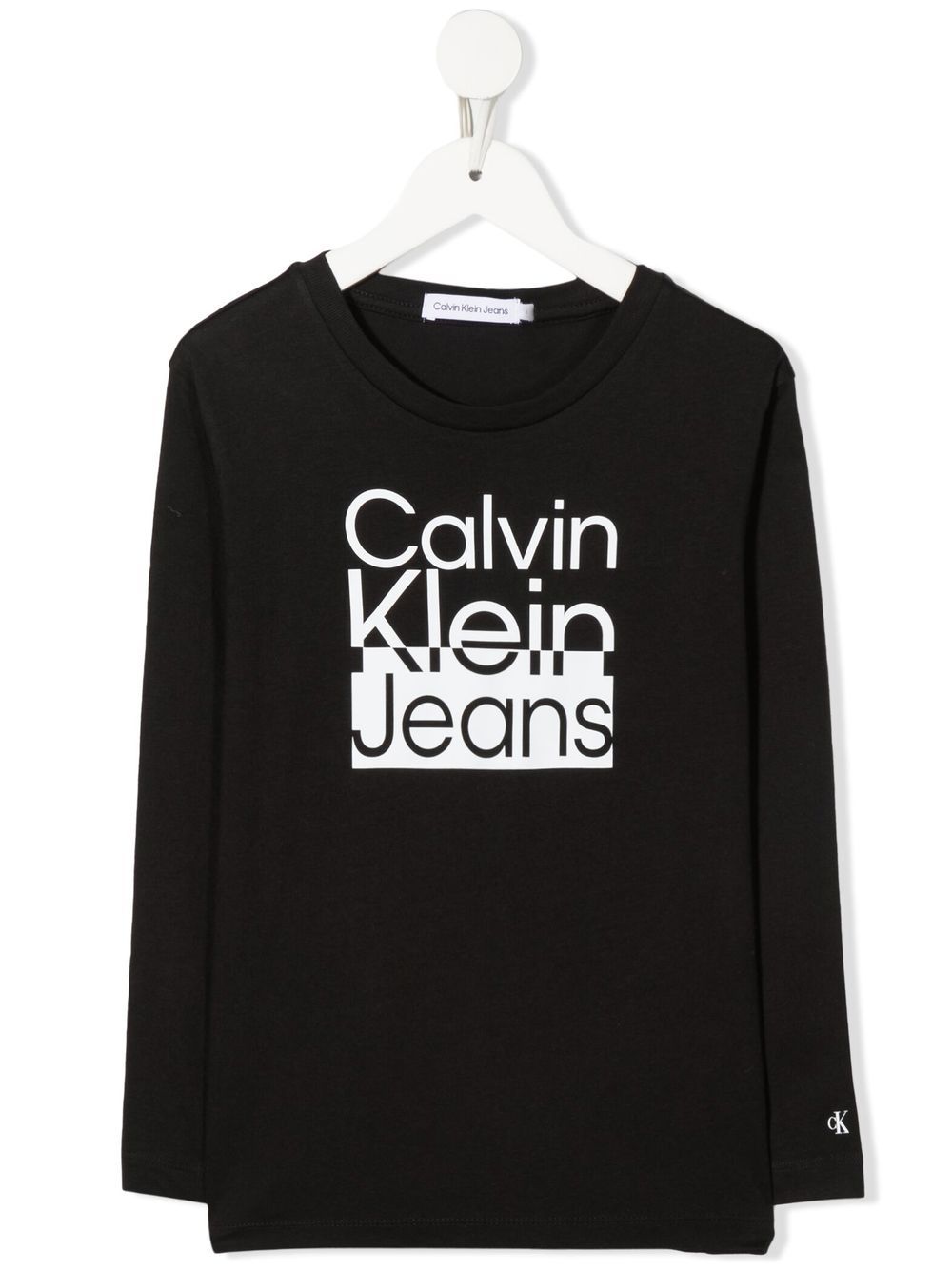 Calvin Klein Kids Langarmshirt mit Logo-Print - Schwarz von Calvin Klein Kids