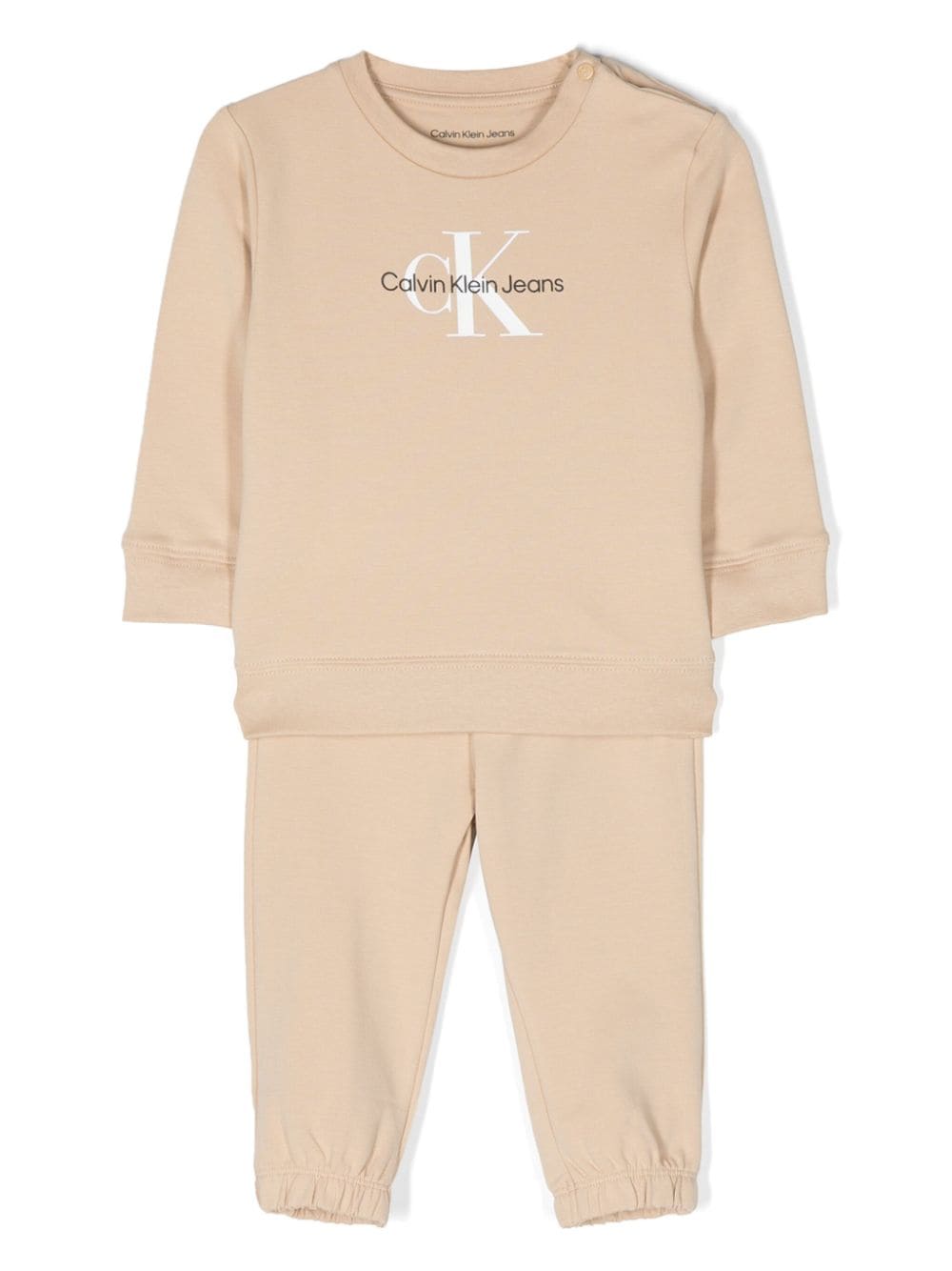 Calvin Klein Kids Dreiteiliger Jogginganzug mit Logo-Print - Nude von Calvin Klein Kids