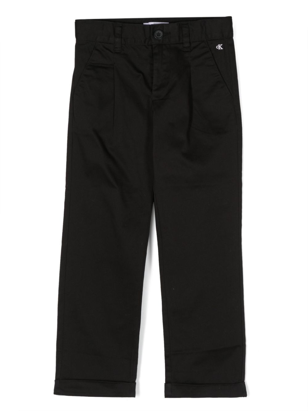 Calvin Klein Kids Chino mit Bundfalten - Schwarz von Calvin Klein Kids