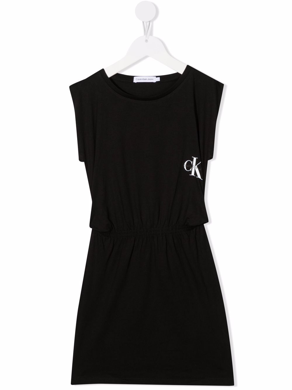 Calvin Klein Kids Ärmelloses Jerseykleid mit Logo-Print - Schwarz von Calvin Klein Kids