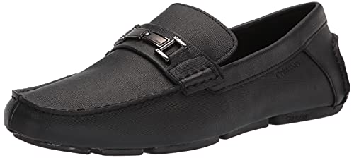 Calvin Klein Men's Herren Magnus Slipper, Black Weave Emboss 001, 43 EU von Calvin Klein