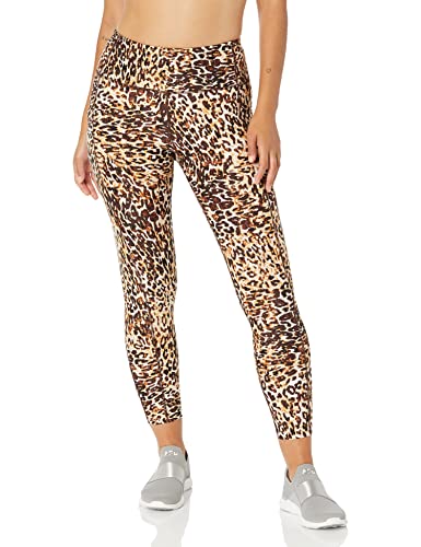 Calvin Klein Performance Damen Printed High Waist 7/8 Length Tight Leggings, Animal Trek Golden, X-Klein von Calvin Klein Performance