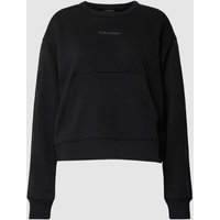 Calvin Klein Performance Sweatshirt mit Känguru-Tasche in Black, Größe M von Calvin Klein Performance