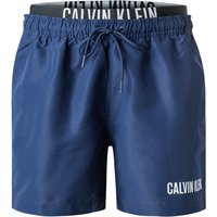 Calvin Klein Swimwear Herren Badeshorts blau Mikrofaser unifarben von Calvin Klein Swimwear