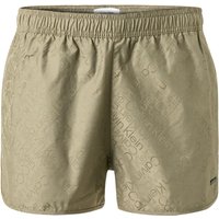 Calvin Klein Swimwear Herren Badeshorts grün Mikrofaser unifarben von Calvin Klein Swimwear