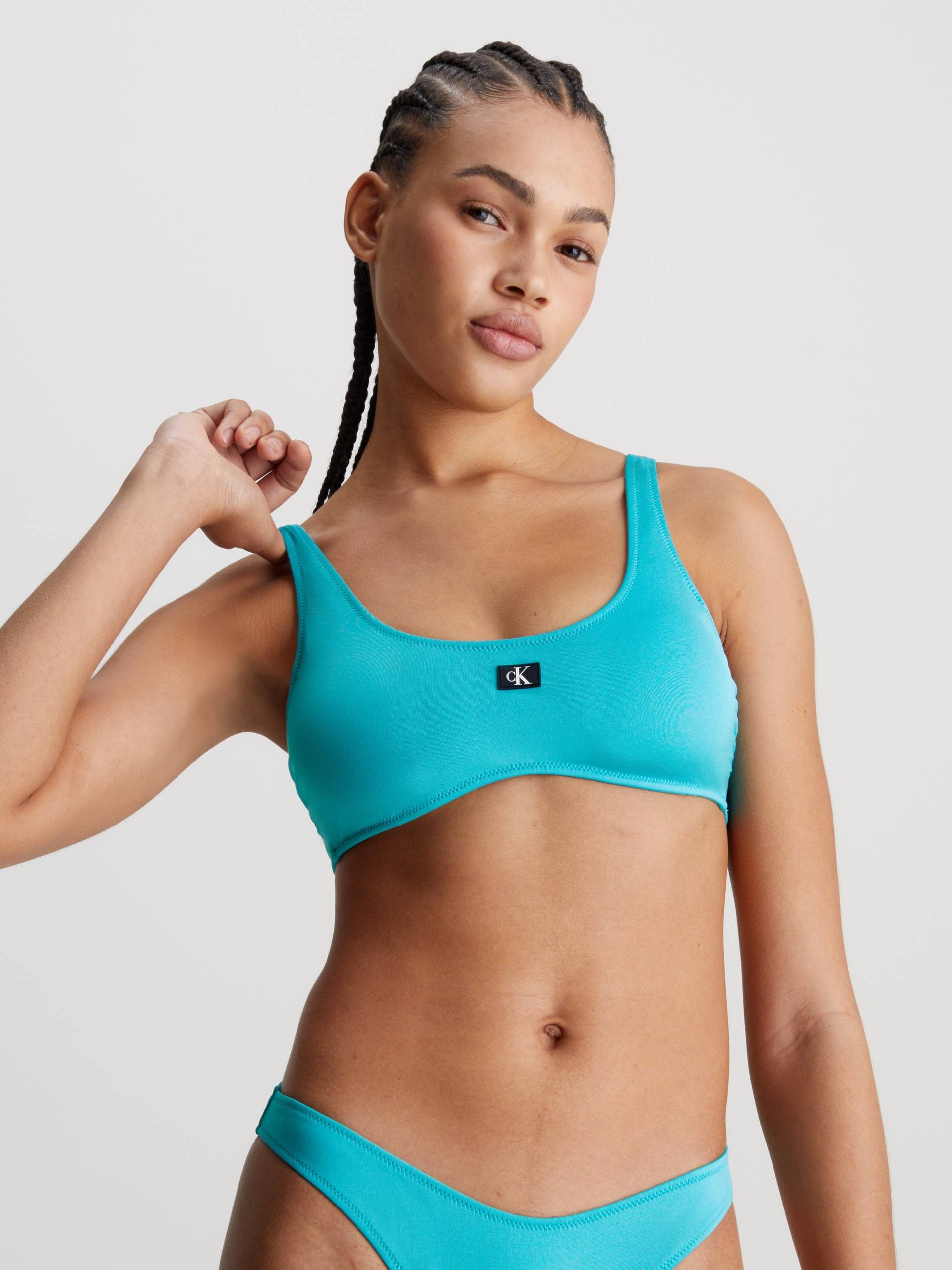 Calvin Klein Swimwear Bandeau-Bikini-Top "BRALETTE-RP", mit Logodruck auf der Brust von Calvin Klein Swimwear