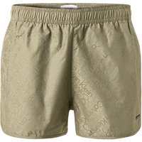 Calvin Klein Swimwear Herren Badeshorts grün Mikrofaser unifarben von Calvin Klein Swimwear