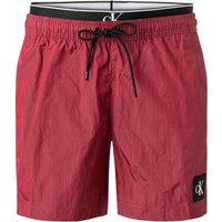 Calvin Klein Swimwear Herren Badeshorts rot Mikrofaser unifarben von Calvin Klein Swimwear