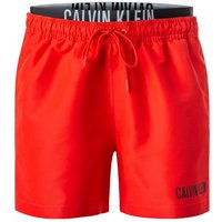 Calvin Klein Swimwear Herren Badeshorts rot Mikrofaser unifarben von Calvin Klein Swimwear