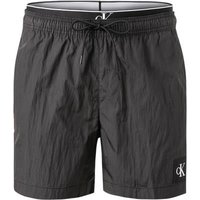 Calvin Klein Swimwear Herren Badeshorts schwarz Mikrofaser unifarben von Calvin Klein Swimwear