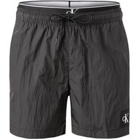 Calvin Klein Herren Badeshorts schwarz Mikrofaser unifarben von Calvin Klein