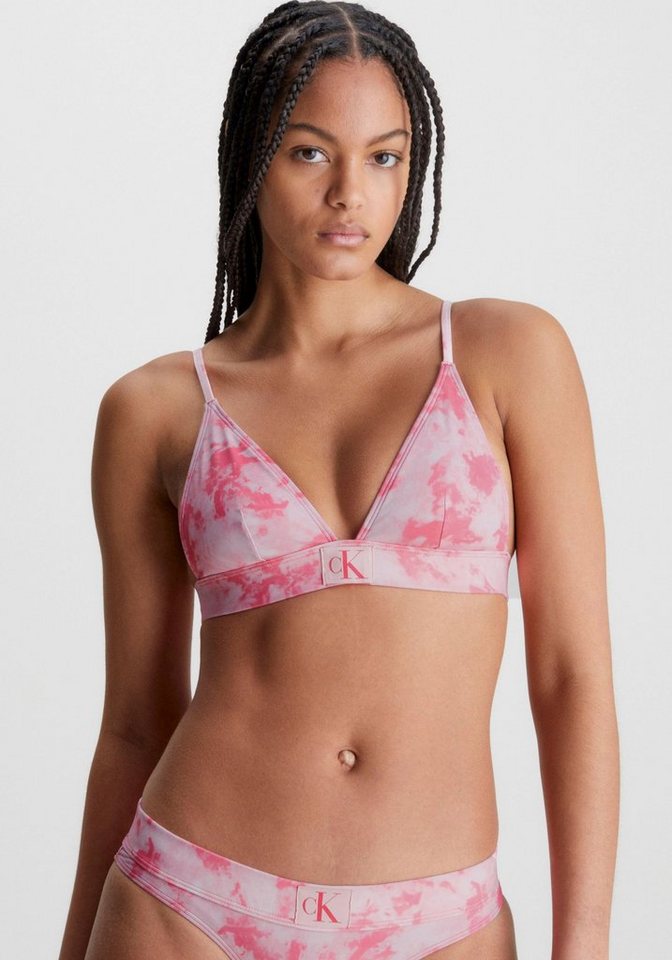 Calvin Klein Swimwear Triangel-Bikini-Top FIXED TRIANGLE-RP-PRINT, mit Calvin Klein Markenlabel von Calvin Klein Swimwear