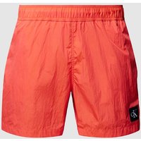 Calvin Klein Underwear Plus PLUS SIZE Badehose mit Label-Patch in Rot, Größe 5XL von Calvin Klein Underwear Plus