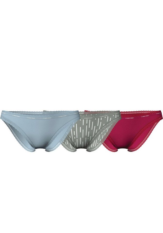 Calvin Klein Underwear Bikinislip (Packung, 3-St., 3er-Pack) mit Spitze an den Kanten von Calvin Klein Underwear