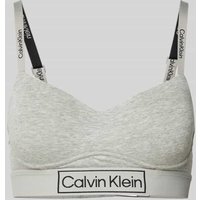 Calvin Klein Underwear BH mit Label-Details und Hakenverschluss in Silber Melange, Größe XS von Calvin Klein Underwear