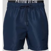 Calvin Klein Underwear Badehose mit Label-Print in Marine, Größe S Calvin Klein Underwear Badehose mit Label-Print in Marine, Größe S von Calvin Klein Underwear