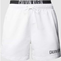 Calvin Klein Underwear Badehose mit elastischem Label-Bund in Weiss, Größe S von Calvin Klein Underwear