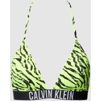 Calvin Klein Underwear Bikini-Oberteil mit Allover-Print Modell 'Intense Power' in Gelb, Größe S von Calvin Klein Underwear