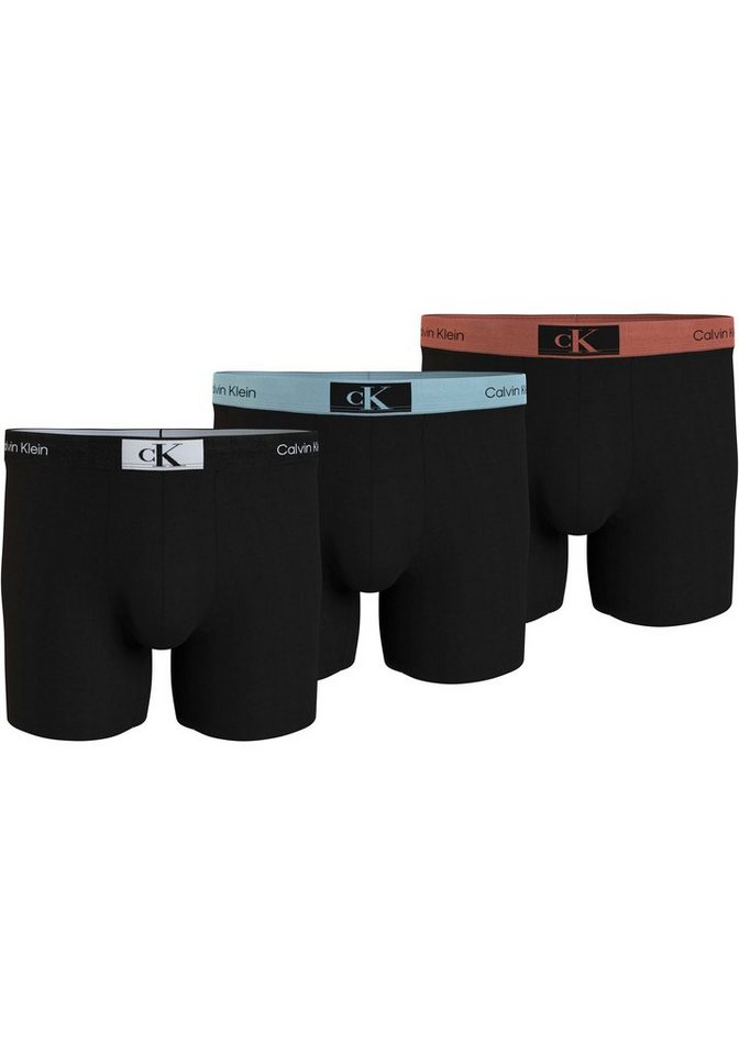 Calvin Klein Underwear Boxer BOXER BRIEF 3PK (Packung, 3-St., 3er-Pack) mit Markenlabel auf dem Bund von Calvin Klein Underwear