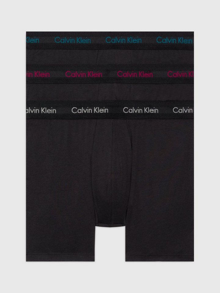 Calvin Klein Underwear Boxer BOXER BRIEF 3PK (Packung, 3-St., 3er-Pack) mit längerem Bein & Logo-Elastikbund von Calvin Klein Underwear