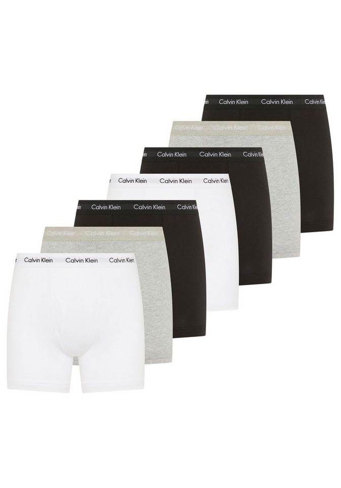 Calvin Klein Underwear Boxershorts Boxer Brief 7PK (Packung, 7-St., 7er-Pack) mittlehoher Bund, langes Bein von Calvin Klein Underwear
