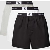 Calvin Klein Underwear Boxershorts mit Logo-Bund Modell 'BOXER SLIM' im 3er-Pack in Mittelgrau Melange, Größe XL von Calvin Klein Underwear