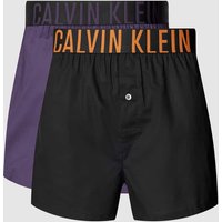 Calvin Klein Underwear Boxershorts mit elastischem Logo-Bund im 2er-Pack in Black, Größe S von Calvin Klein Underwear