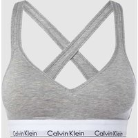 Calvin Klein Underwear Bralette mit Logo-Bund in Hellgrau Melange, Größe L von Calvin Klein Underwear