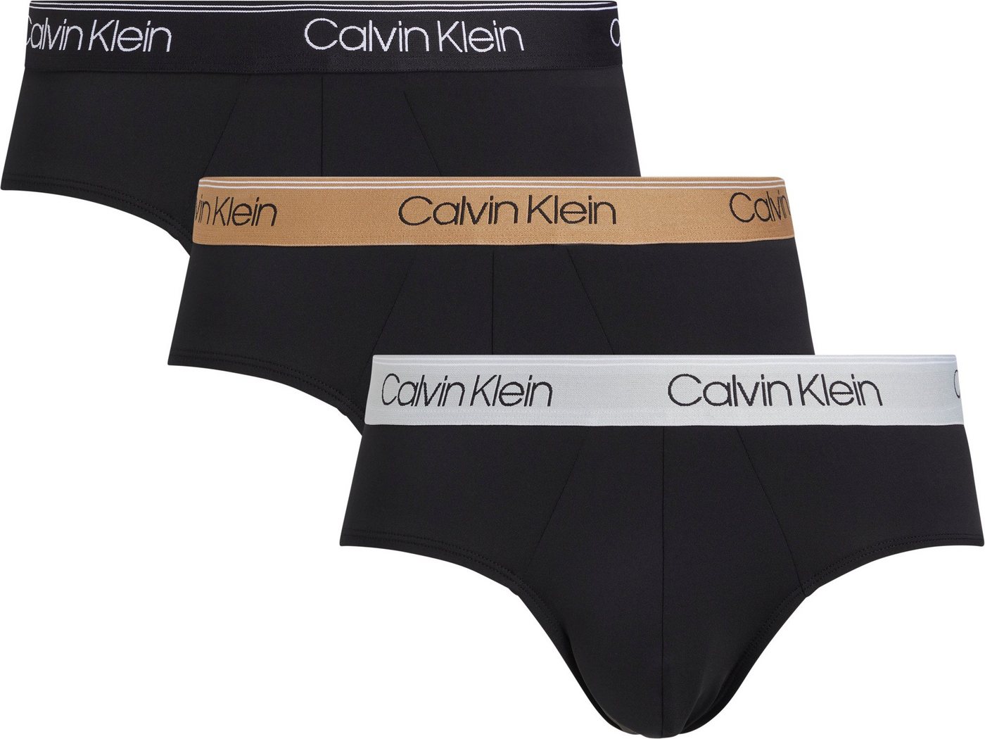 Calvin Klein Underwear Hipster HIP BRIEF 3PK (Packung, 3er-Pack) mit Logo-Elastikbund von Calvin Klein Underwear