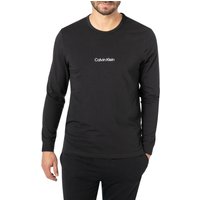 Calvin Klein Underwear Herren Longsleeve schwarz Jersey-Baumwolle unifarben von Calvin Klein Underwear