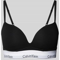 Calvin Klein Underwear Push-up-BH mit Label-Bund Modell 'MODERN CTN' in Black, Größe 75/B von Calvin Klein Underwear