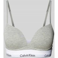 Calvin Klein Underwear Push-up-BH mit Label-Bund Modell 'MODERN CTN' in Hellgrau, Größe 75/B von Calvin Klein Underwear