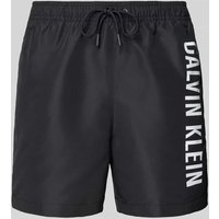 Calvin Klein Underwear Regular Fit Badeshorts mit Label-Print in Black, Größe XL von Calvin Klein Underwear